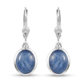 Kyanit Ohrhänger 925 Silber Platin-Überzug ca. 5,21 ct 