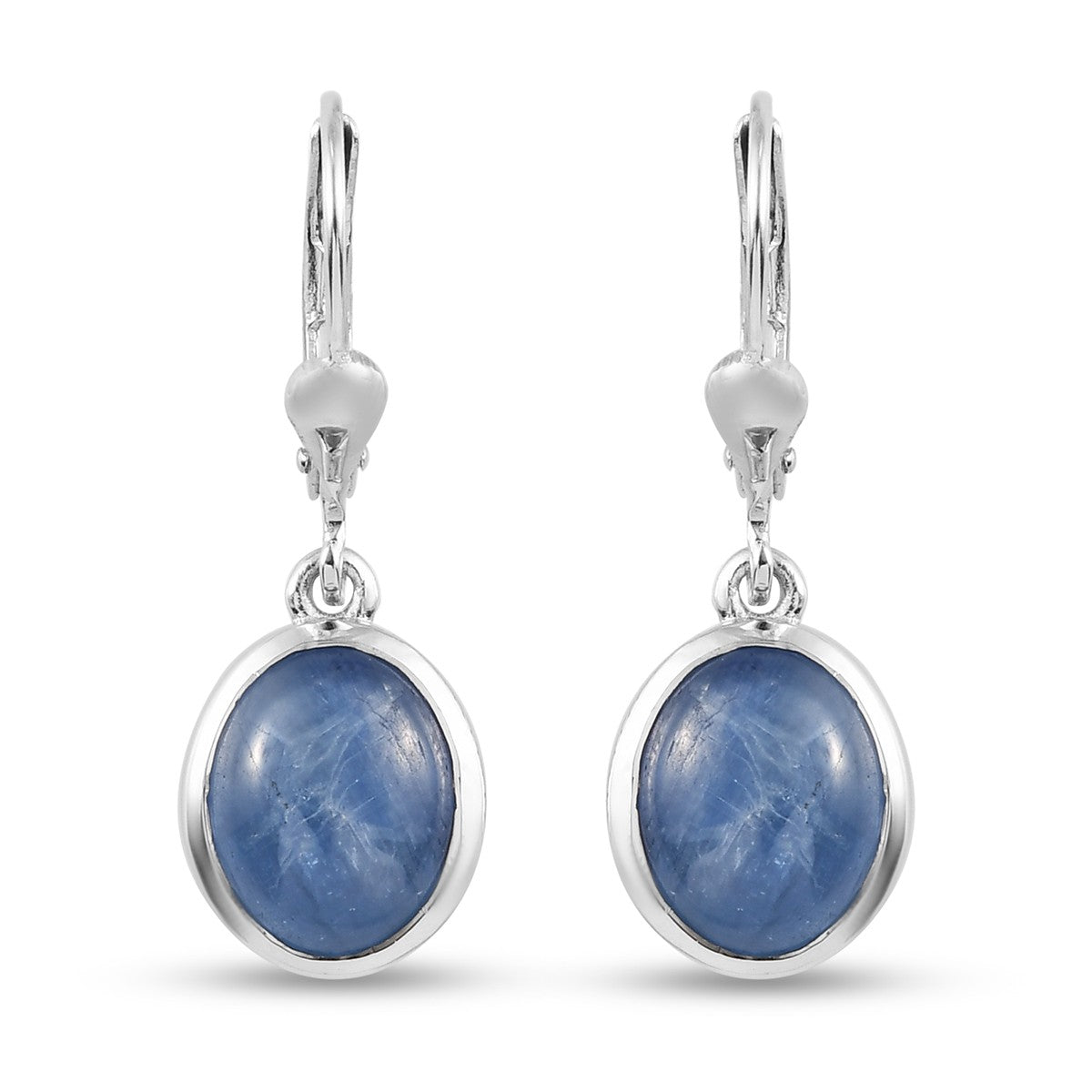 Kyanit Ohrringe 925 Silber platiniert ca. 5,21 ct