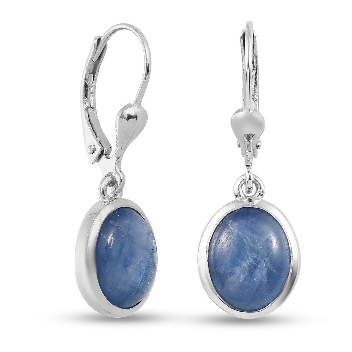 Kyanit Ohrringe 925 Silber platiniert ca. 5,21 ct