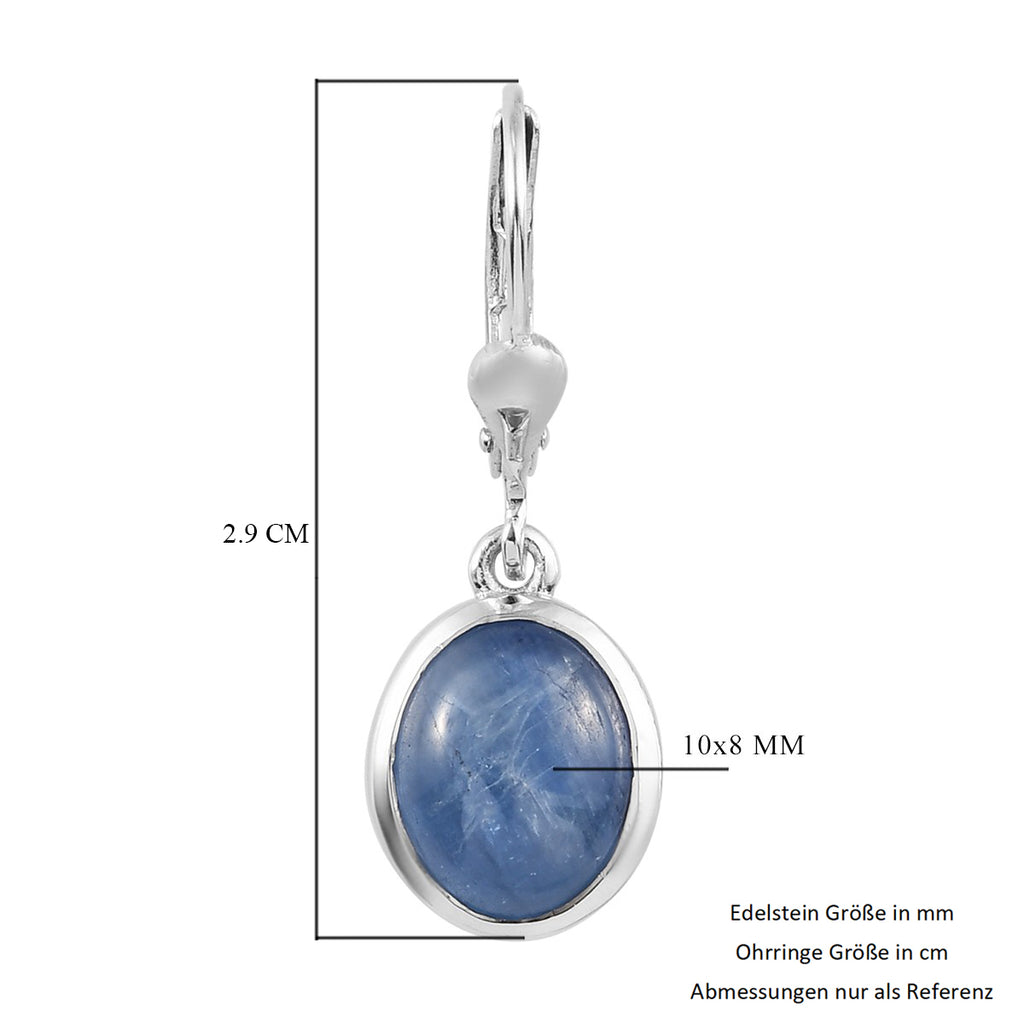Kyanit Ohrringe 925 Silber platiniert ca. 5,21 ct