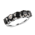 Elite Shungit Ring 925 Silber Platin-Überzug