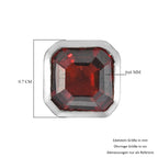Mosambik Granat Ohrstecker 925 Silber platiniert ca. 2,53 ct