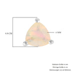 Natürlicher Äthiopischer Opal Ohrstecker 925 Silber platiniert ca. 0,74 ct