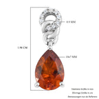 Madira Citrin und Zirkon Tropfen Ohrringe 925 Silber platiniert 2.76 Ct