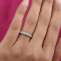 Diamant Half Eternity Ring 925 Silber Platin-Überzug