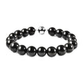 Shungit flexibel Armband ca. 20 cm lange mit Magnetschloss 925 Silber rhodiniert