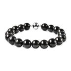 Shungit flexibel Armband ca. 20 cm lange mit Magnetschloss 925 Silber rhodiniert