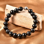 Shungit flexibel Armband ca. 20 cm lange mit Magnetschloss 925 Silber rhodiniert