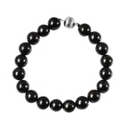 Shungit flexibel Armband ca. 20 cm lange mit Magnetschloss 925 Silber rhodiniert