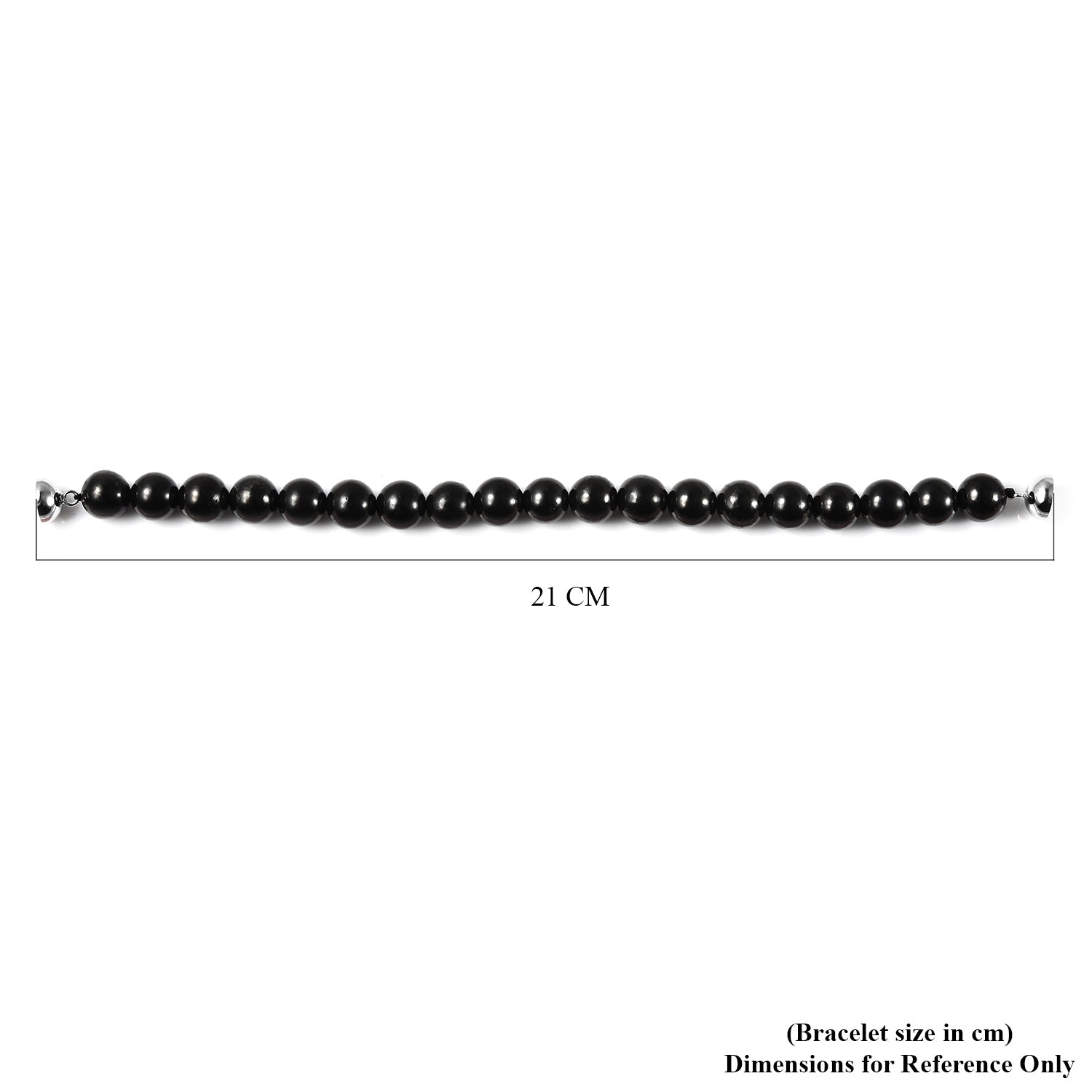 Shungit flexibel Armband ca. 20 cm lange mit Magnetschloss 925 Silber rhodiniert