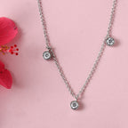LUSTRO STELLA Hergestellt mit Feinster ZIRKONIA Halskette ca. 45 cm lange 925 Silber platiniert ca. 4,52 ct