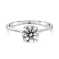 Moissanit Solitär Ring 375 Weißgold