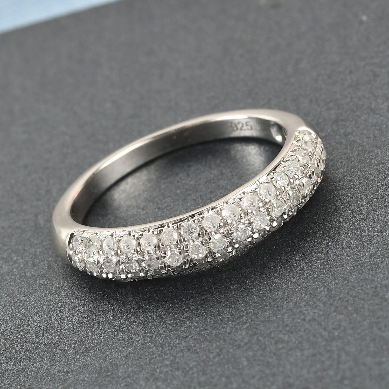 Diamant Ring 925 Silber platiniert ca. 0,50 ct