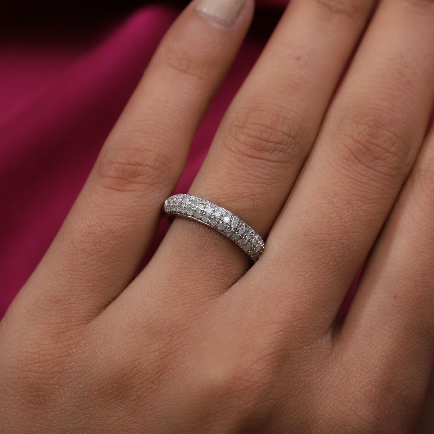 Diamant Ring 925 Silber platiniert ca. 0,50 ct