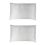 2er Set - Seidenkissenbezüge, Oberseite aus 100% Maulbeerseide, Unterseite aus Tencel Material, hypoallergen, weiß
