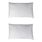 2er Set - Seidenkissenbezüge, Oberseite aus 100% Maulbeerseide, Unterseite aus Tencel Material, hypoallergen, weiß
