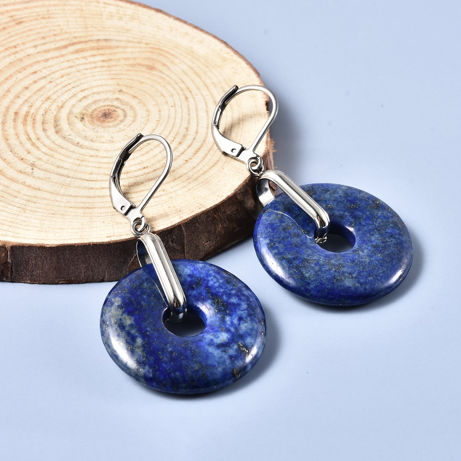 Lapislazuli Ohrringe in Edelstahl
