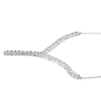 LUSTRO STELLA Hergestellt mit Feinster ZIRKONIA Halskette 45 cm lange 925 Silber platiniert ca. 9,94 ct