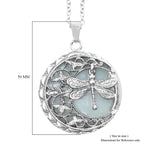 Grüner Aventurin Anhänger mit Kette ca. 50 cm in Edelstahl