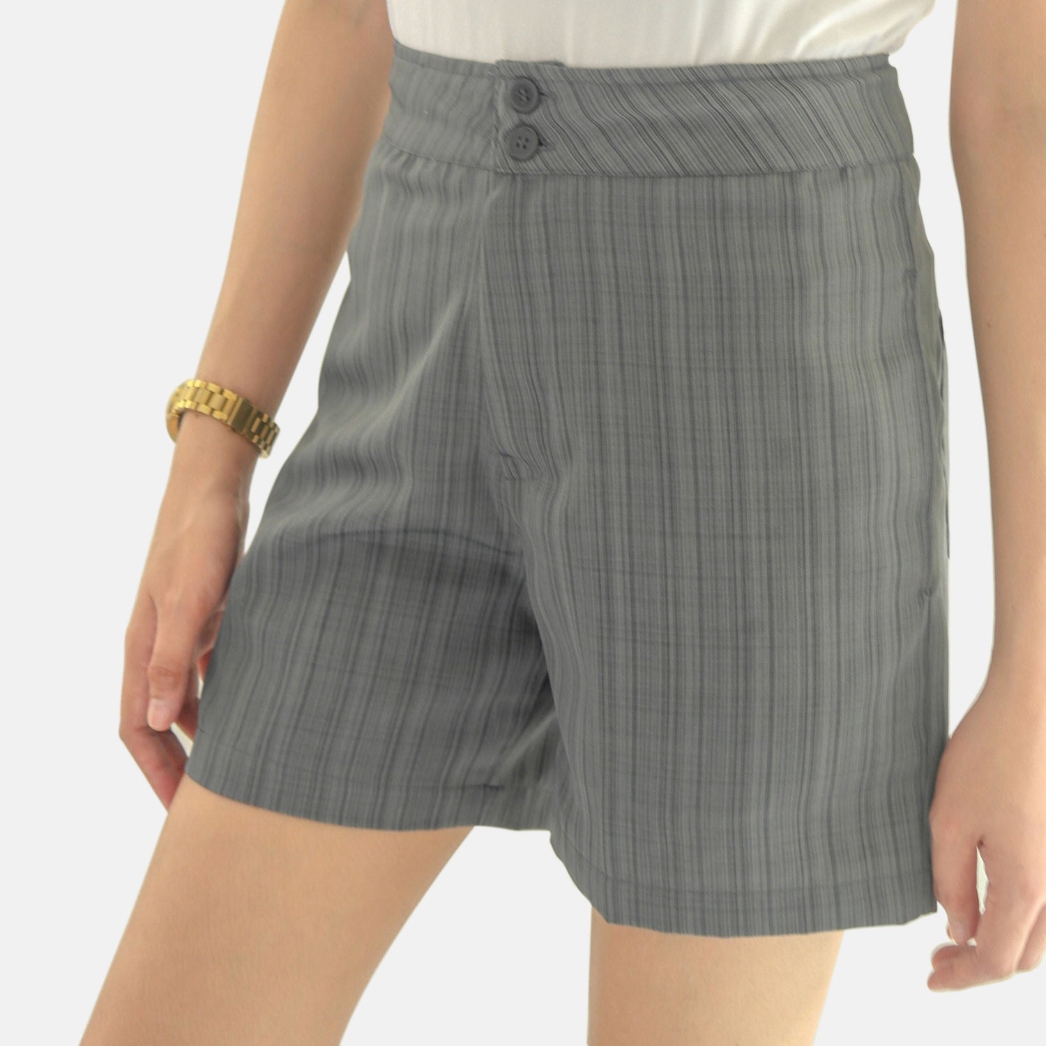 Unifarbene Shorts für Frauen, Gletschergrau, Grau, Größe 36