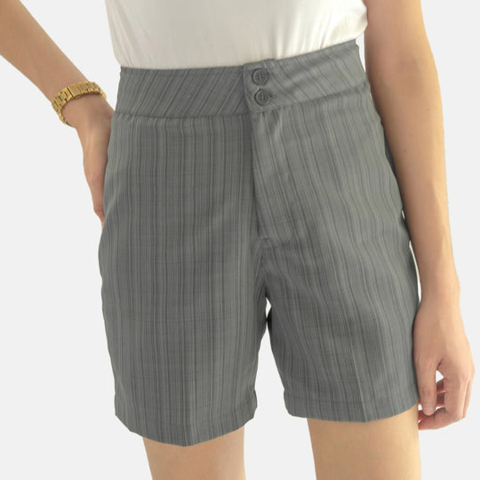 Unifarbene Shorts für Frauen, Gletschergrau, Grau, Größe 38