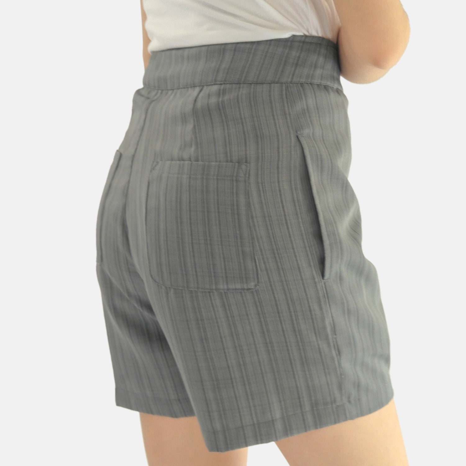 Unifarbene Shorts für Frauen, Gletschergrau, Grau, Größe 40