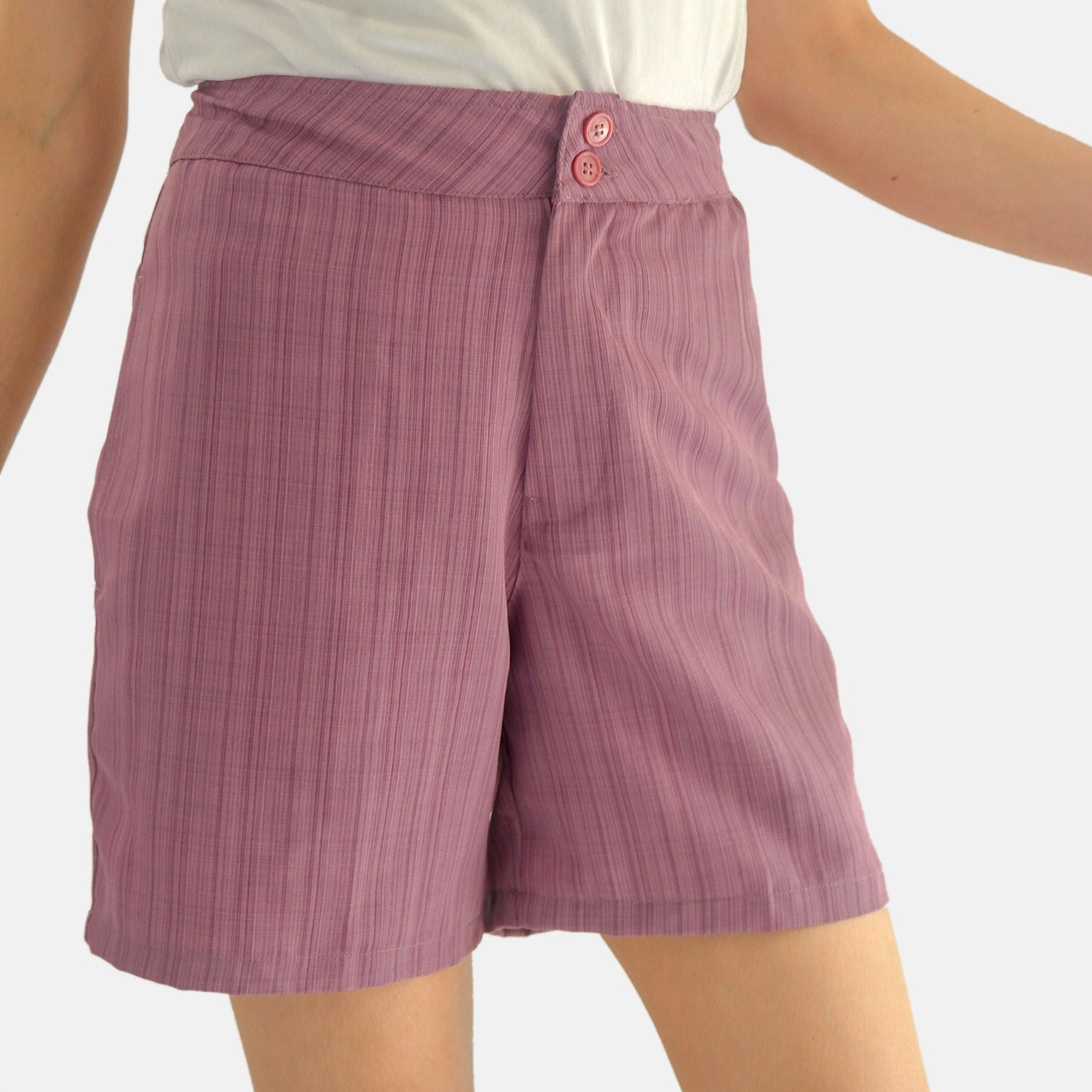 Unifarbene Shorts für Frauen, Gletschergrau, Violett, Größe 40