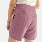 Unifarbene Shorts für Frauen, Gletschergrau, Violett, Größe 44