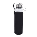 Glas Wasserflasche mit regenbogen Flourit Edelstein 600ml