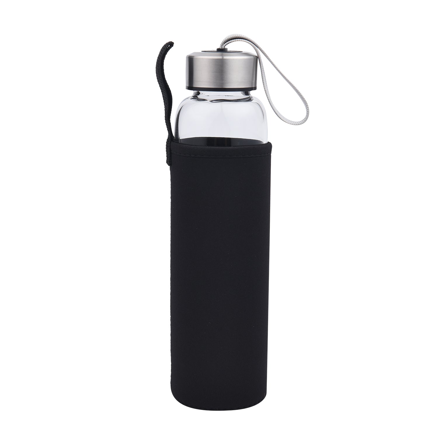 Glas Wasserflasche mit regenbogen Flourit Edelstein 600ml
