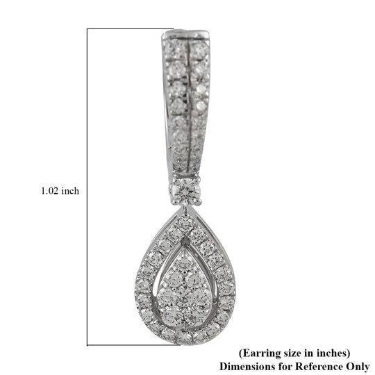 RHAPSODY Diamant-Ohrringe, IGI zertifiziert VS E-F, 950 Platin ca. 1.02 ct
