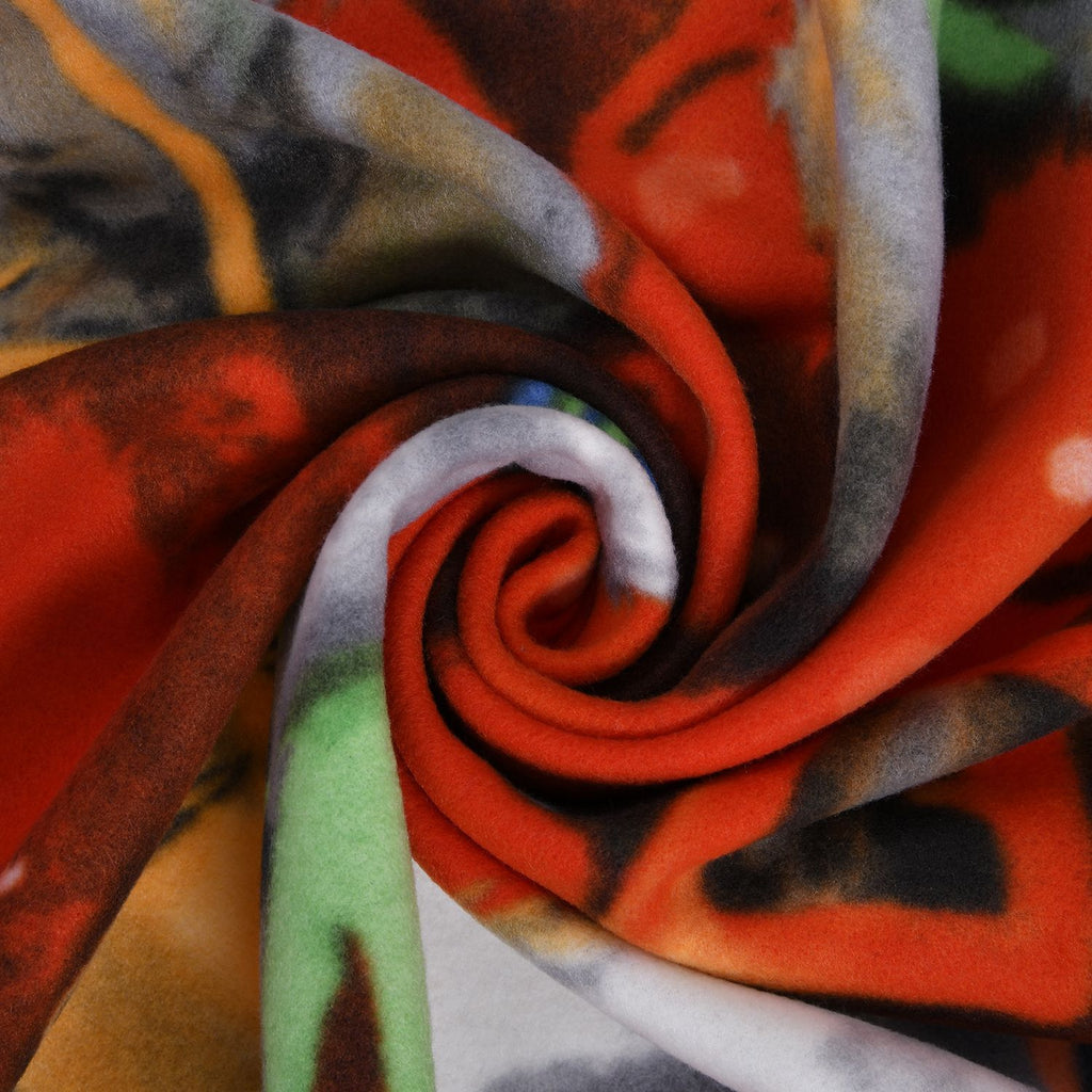 Winterzauber Klaus Fleece-Kuscheldecke, 4 Weihnachtsmänner, 130x170 cm