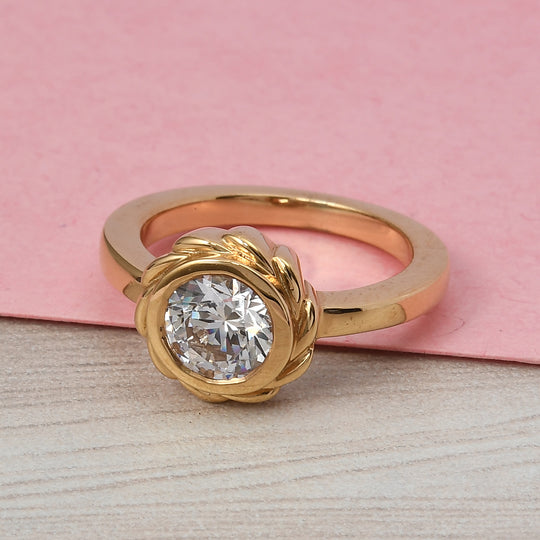 LUSTRO STELLA - feinster Zirkonia-Ring, 925 Silber vergoldet (Größe 17.00) ca. 2,25 ct