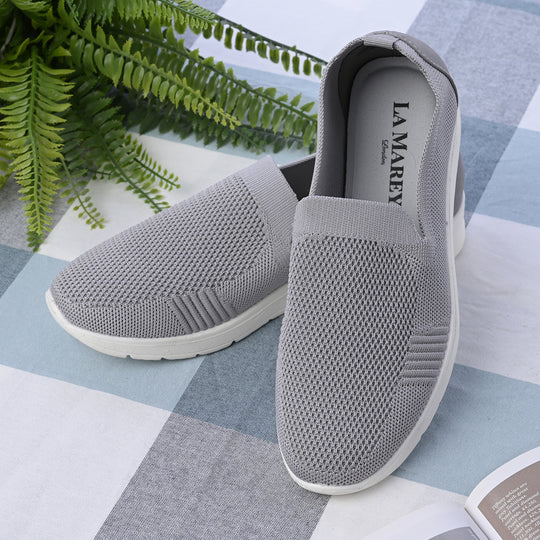 LA MAREY - Damenschuhe mit rutschfester Sohle, Größe 38, Grau