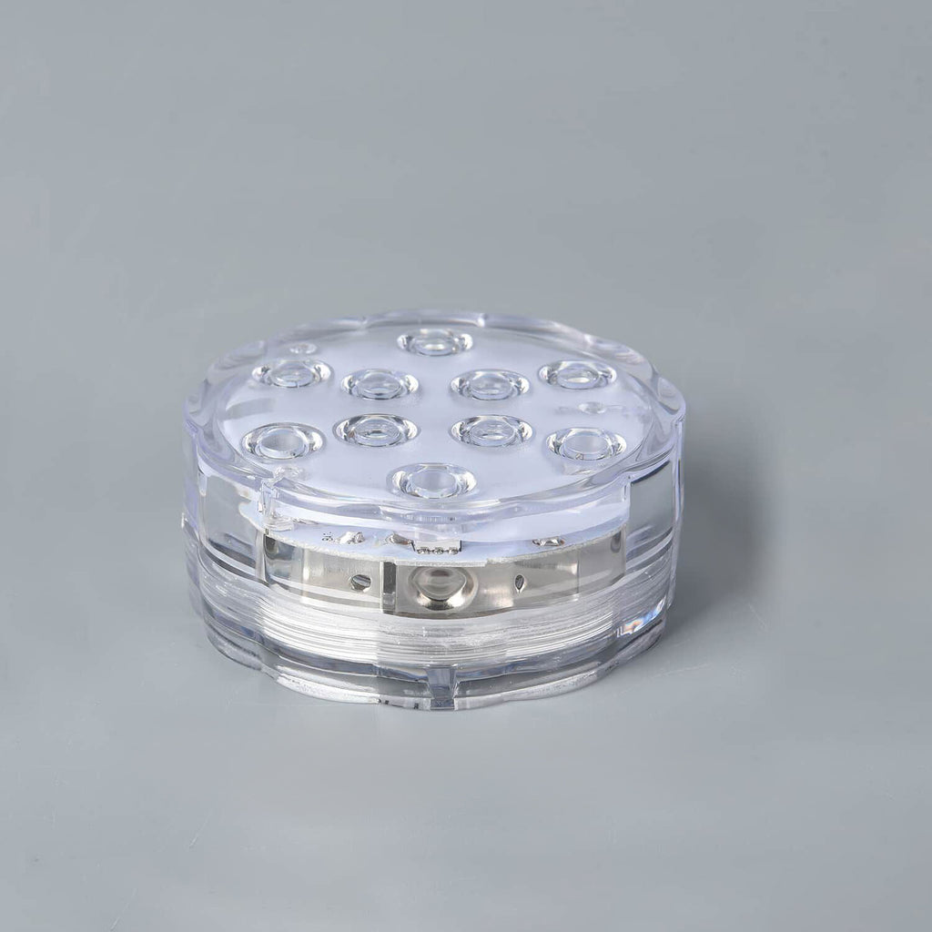 2er-Set LED-Farbwechsel-Wasserlicht mit Fernbedienung (7cm x 7cm x 2.5cm) (3xAAA nicht enthalten)