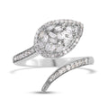 Diamant Ring 925 Silber Platin-Überzug