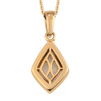 Natürlicher Äthiopischer Opal Anhänger mit Kette 50 cm 925 Silber Gelbgold Vermeil ca. 1,55 ct