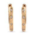Diamant-Creolen, 925 Silber Gelbgold Vermeil ca. 0.15 ct