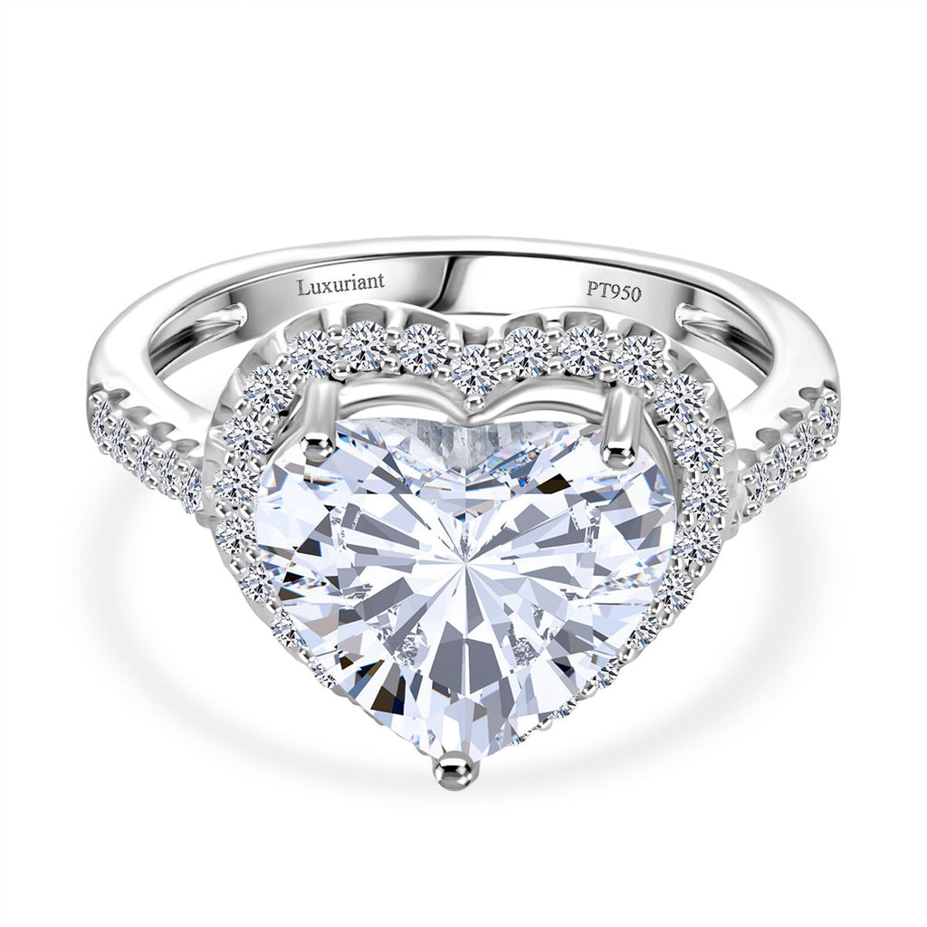 LUXURIANT IGI zertifizierter VS-EF Labor Diamant Ring und Anhänger in 950 Platin