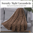Serenity Night: Luxusdecke aus Kunstfell, Größe 150x200 cm, Braun