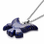 Lapislazuli Anhänger mit Kette Edelstahl ca. 72,50 ct