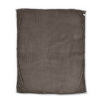 2-Lagige Flanelldecke mit Sherpa-Futter,150x200 cm, Kord-Grau