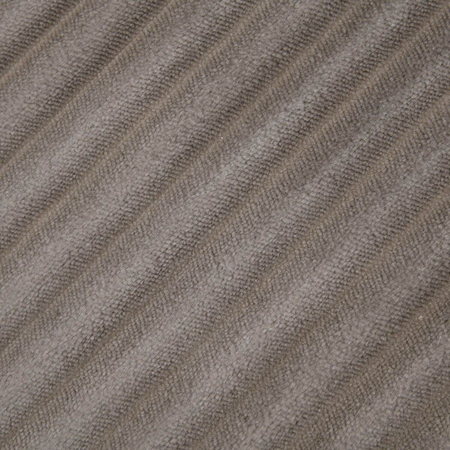 2-Lagige Flanelldecke mit Sherpa-Futter,150x200 cm, Kord-Grau