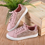 LA MAREY Sneaker aus Kunstleder, Schlangenhautmuster, Größe 39, Rosa
