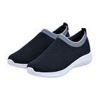 Sportliche Slip-On-Sneaker, Größe 37, Schwarz