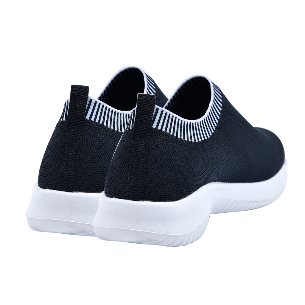 Sportliche Slip-On-Sneaker, Größe 37, Schwarz