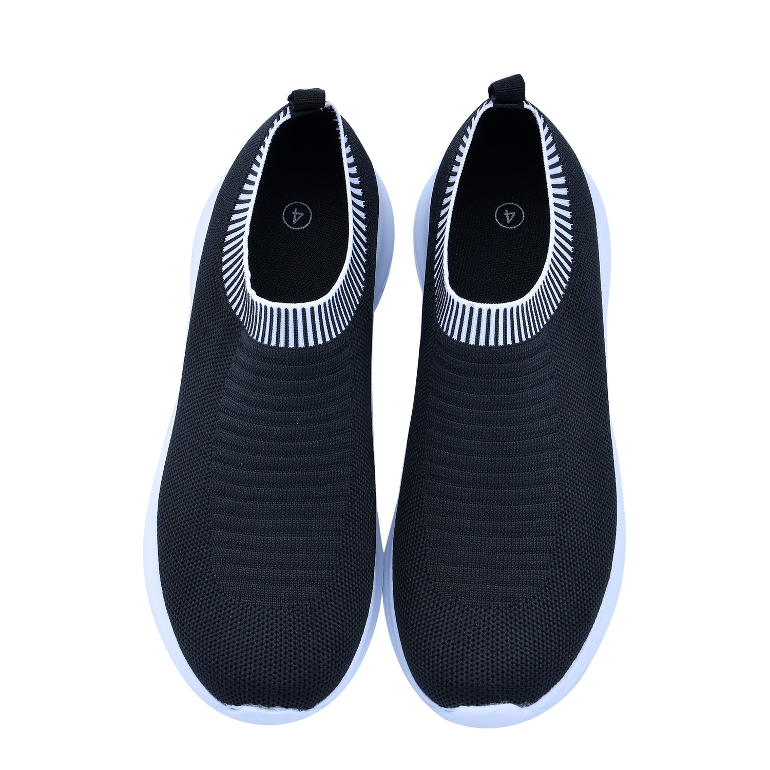 Sportliche Slip-On-Sneaker, Größe 37, Schwarz