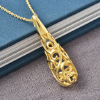 Lucy Q Drip Kollektion - Anhänger mit Kette, ca. 50-75 cm, 925 Silber 925 Silber vergoldet ca. 11,26g