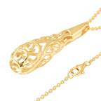 Lucy Q Drip Kollektion - Anhänger mit Kette, ca. 50-75 cm, 925 Silber 925 Silber vergoldet ca. 11,26g