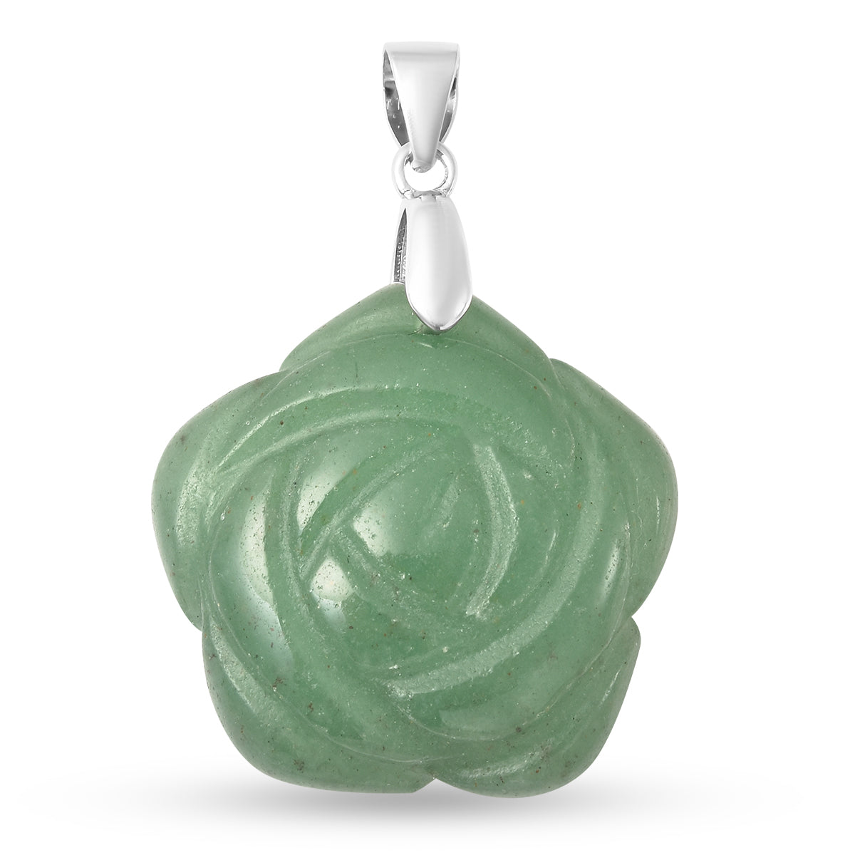 Grüner Aventurin-Anhänger, 925 Silber ca. 24,50 ct